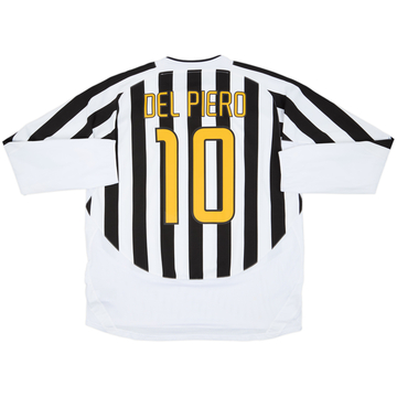 2003-04 Juventus Home L/S Shirt Del Piero #10 - 7/10 - (XXL)