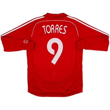 2006-08 Liverpool Home L/S Shirt Torres #9 - 6/10 - (M)