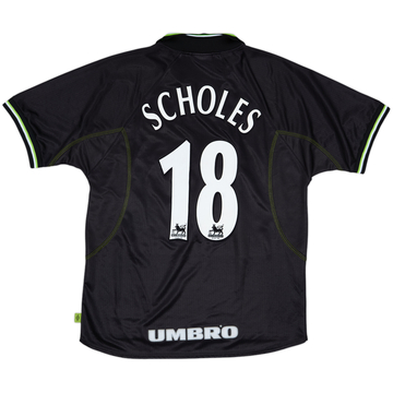 1998-99 Manchester United Third Shirt Scholes #18 - 8/10 - (L)