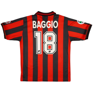 1996-97 AC Milan Home Shirt Baggio #18 - 9/10 - (M)