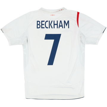 2005-07 England Home Shirt Beckham #7 - 5/10 - (M)