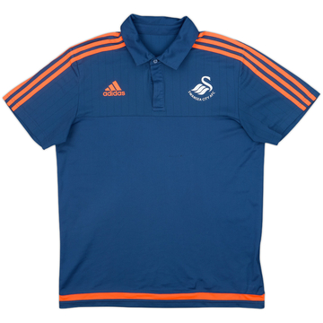 2014-15 Swansea adidas Polo Shirt - 8/10 - (L)