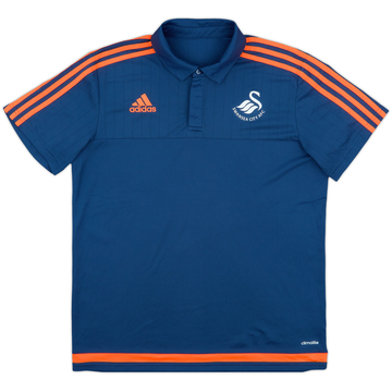 2015-16 Swansea adidas Polo Shirt - 9/10 - (L)