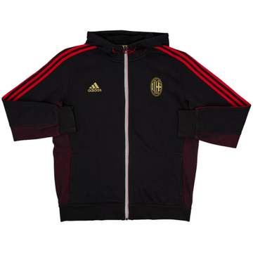 2013-14 AC Milan adidas Hooded Sweat Top - 9/10 - (XXL)
