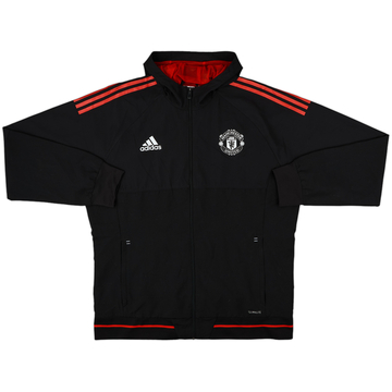 2017-18 Manchester United adidas Hooded Rain Jacket - 8/10 - (XL)