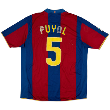 2007-08 Barcelona Home Shirt Puyol #5 - 4/10 - (L)