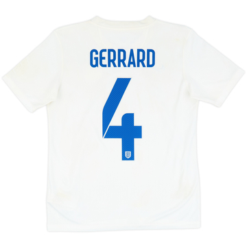 Camiseta de local de Inglaterra 2014-15 Gerrard #4 - 5/10 - (XL.Juvenil)
