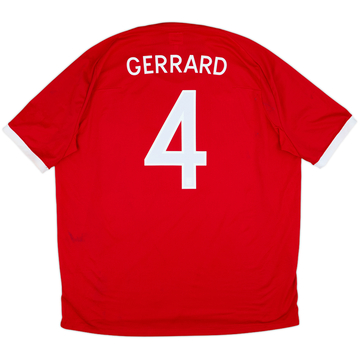 2010-11 England Away Shirt Gerrard #4 - 5/10 - (XXL)