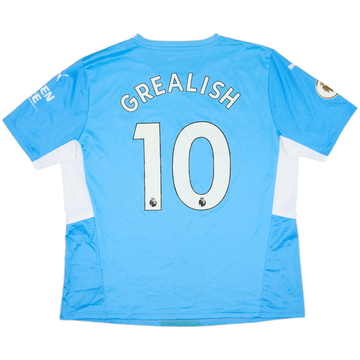 2021-22 Manchester City Home Shirt Grealish #10 - 8/10 - (XL)