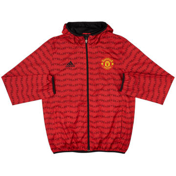 2015-16 Manchester United adidas Hooded Track Jacket - 9/10 - (M)