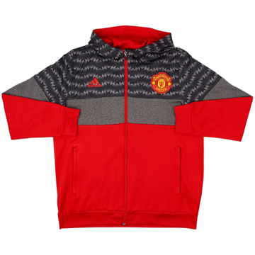 2015-16 Manchester United adidas Hooded Track Jacket - 10/10 - (L)