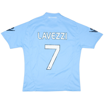 2009-10 Napoli Home Shirt Lavezzi #7 - 6/10 - (M)