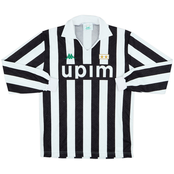 1991-92 Juventus Home L/S Shirt #9 - 5/10 - (M/L)