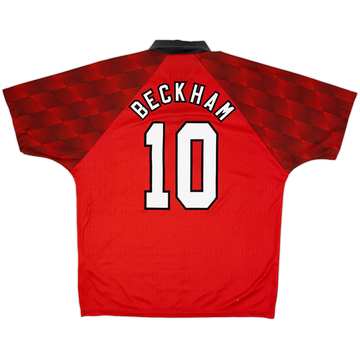 1996-98 Manchester United Home Shirt Beckham #10 - 7/10 - (XL)