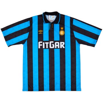 1991-92 Inter Milan Home Shirt #8 - 8/10 - (XL)