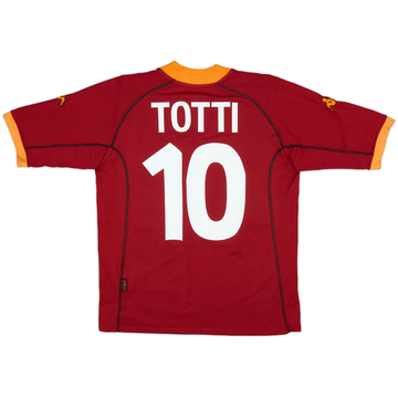2001-02 Roma Home Shirt Totti #10 - 6/10 - (L)