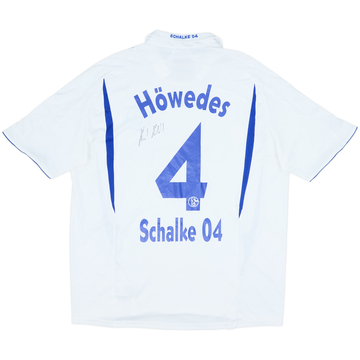 2007-08 Schalke Signed Away Shirt Howedes #4 - 5/10 - (XL)