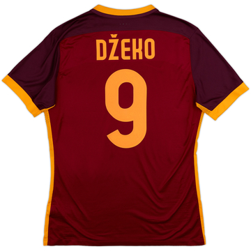 2015-16 Roma Authentic Home Shirt Dzeko #9 - 9/10 - (L)