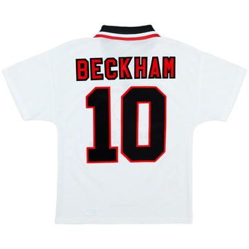 1996-97 Manchester United Away Shirt Beckham #10 - 8/10 - (Y)