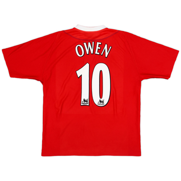 2002-04 Liverpool Home Shirt Owen #10 - 8/10 - (XL)