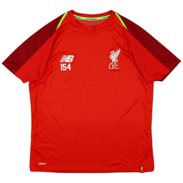 2018-19 Liverpool New Balance Player Issue Training Shirt #154 - 8/10 - (L.Boys)