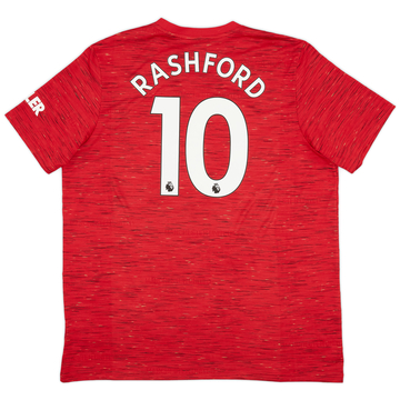 2020-21 Manchester United Home Shirt Rashford #10 - 9/10 - (XXL)