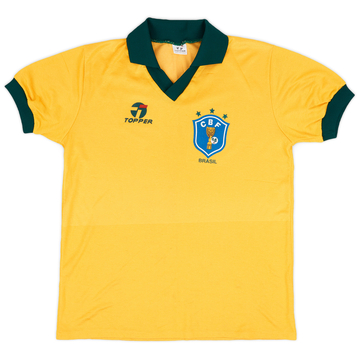 1985-88 Brazil Home Shirt - 8/10 - (L)