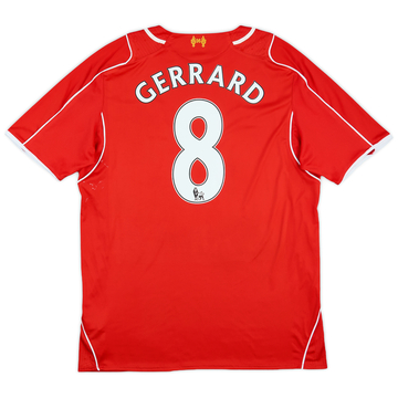 2014-15 Liverpool Home Shirt Gerrard #8 - 5/10 - (L)