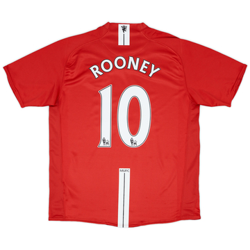 2007-09 Manchester United Home Shirt Rooney #10 - 8/10 - (S)
