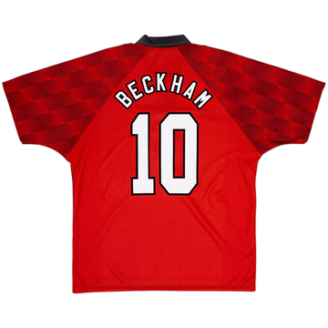 1996-98 Manchester United Home Shirt Beckham #10 - 8/10 - (XL)