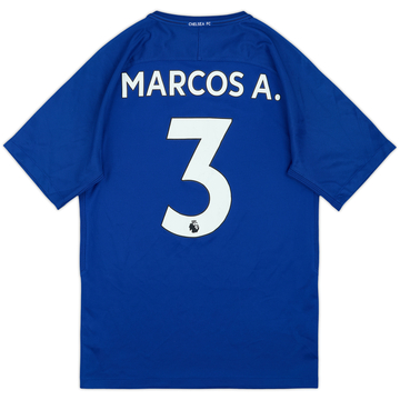 Camiseta de local del Chelsea 2017-18 Marcos A. #3 - 6/10 - (S)