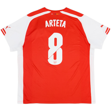 Camiseta de local del Arsenal 2014-15 Arteta #8 - 7/10 - (XXL)