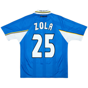 1997-99 Chelsea Home Shirt Zola #25 - 8/10 - (Y)