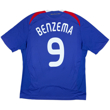 2007-08 France Home Shirt Benzema #9 - 7/10 - (L)