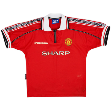 1998-00 Manchester United Home Shirt - 6/10 - (L.Boys)