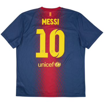 2012-13 Barcelona Basic Home Shirt Messi #10 - 8/10 - (XL)