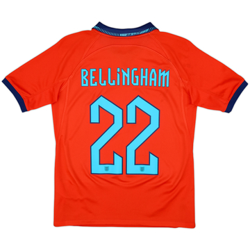 2022-23 England Away Shirt Bellingham #22 - 8/10 - (XL.Boys)
