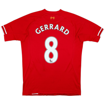 2013-14 Liverpool Home Shirt Gerrard #8 - 6/10 - (M)