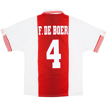 1997-98 Ajax Home Shirt F.De Boer #4 - 8/10 - (S)