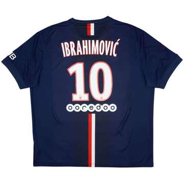 2014-15 Paris Saint-Germain Home Shirt Ibrahimovic #10 - 6/10 - (XXL)