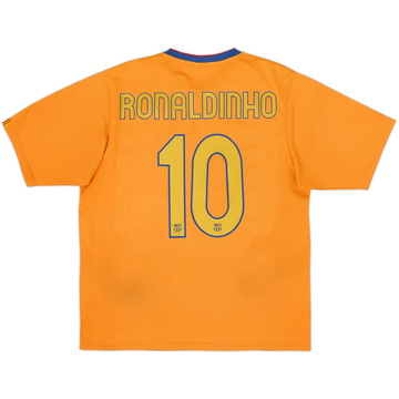 2006-08 Barcelona Basic Away Shirt Ronaldinho #10 - 6/10 - (L)