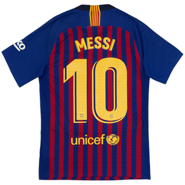 2018-19 Barcelona Authentic Home Shirt Messi #10 - 6/10 - (S)