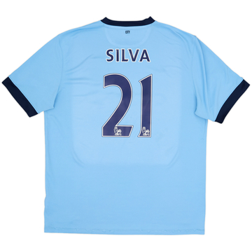 2014-15 Manchester City Home Shirt Silva #21 - 7/10 - (XXL)