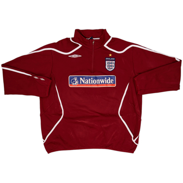 2007-09 England Umbro 1/4 Zip Drill Top - 5/10 - (XXL)