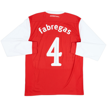 2010-11 Arsenal Home L/S Shirt Fabregas #4 - 8/10 - (M)