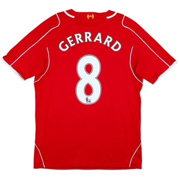 2014-15 Liverpool Home Shirt Gerrard #8 - 6/10 - (M)