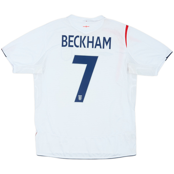 2005-07 England Home Shirt Beckham #7 - 5/10 - (L)
