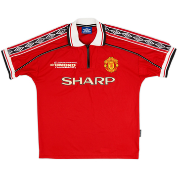 1998-00 Manchester United 'UEFA Champions League Winners' Home Shirt - 5/10 - (M)