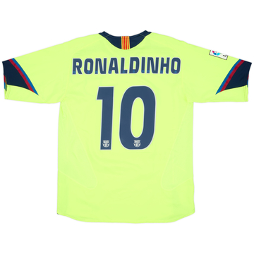 2005-06 Barcelona Away Shirt Ronaldinho #10 - 8/10 - (M)