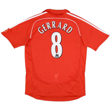 2006-08 Liverpool Home Shirt Gerrard #8 - 9/10 - (M)